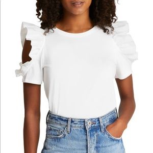 River Island Ruffle Cold Shoulder Top